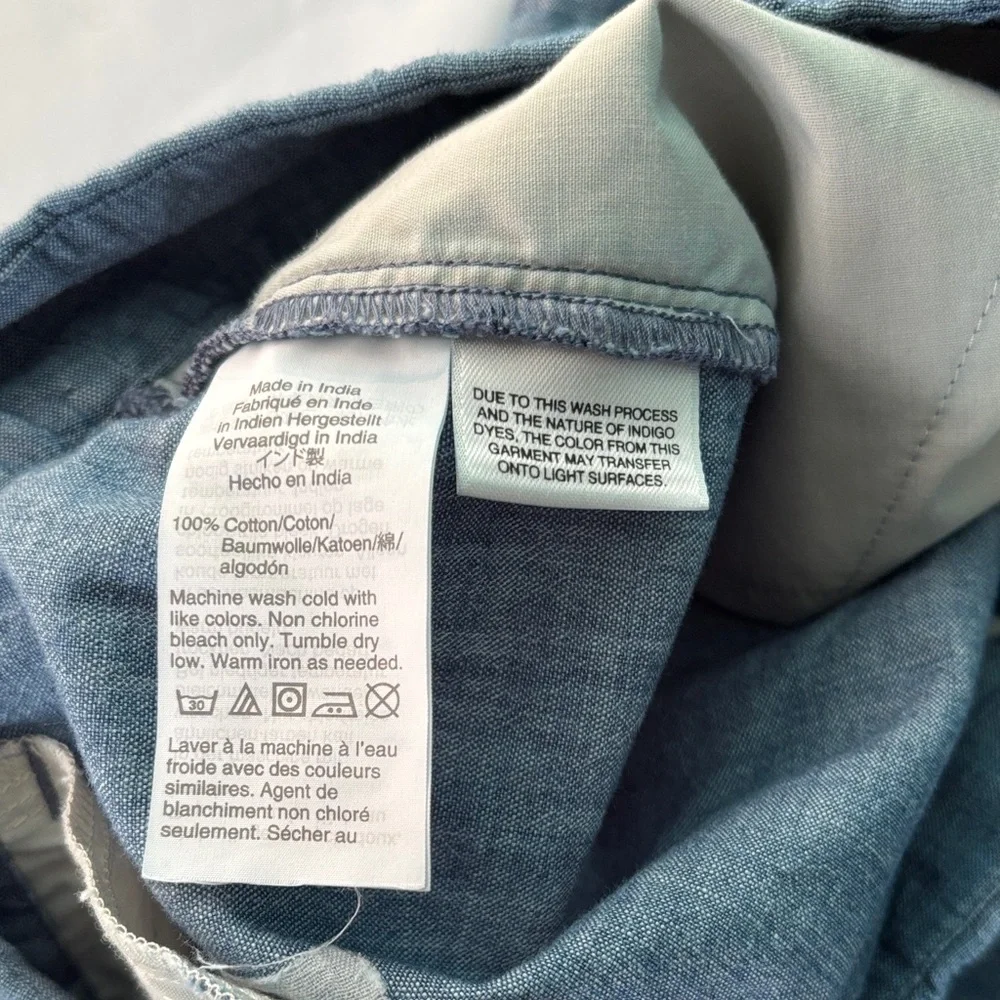 J. Crew Light Blue Chambray Scallop-Hem Shorts - Picture 4 of 6